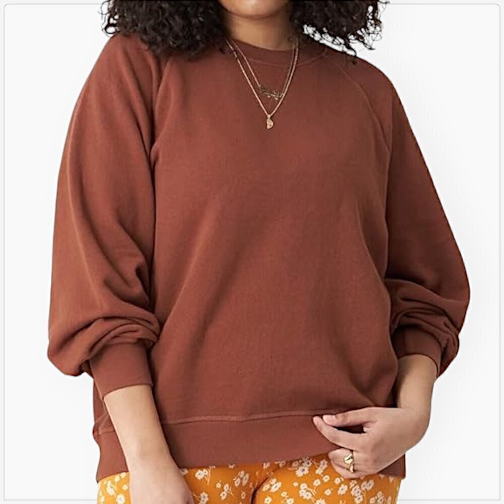 Sincerely Jules by Bandier The Juniper Crew Neck Sweatshirt Sunbaked NWT NEW 2X